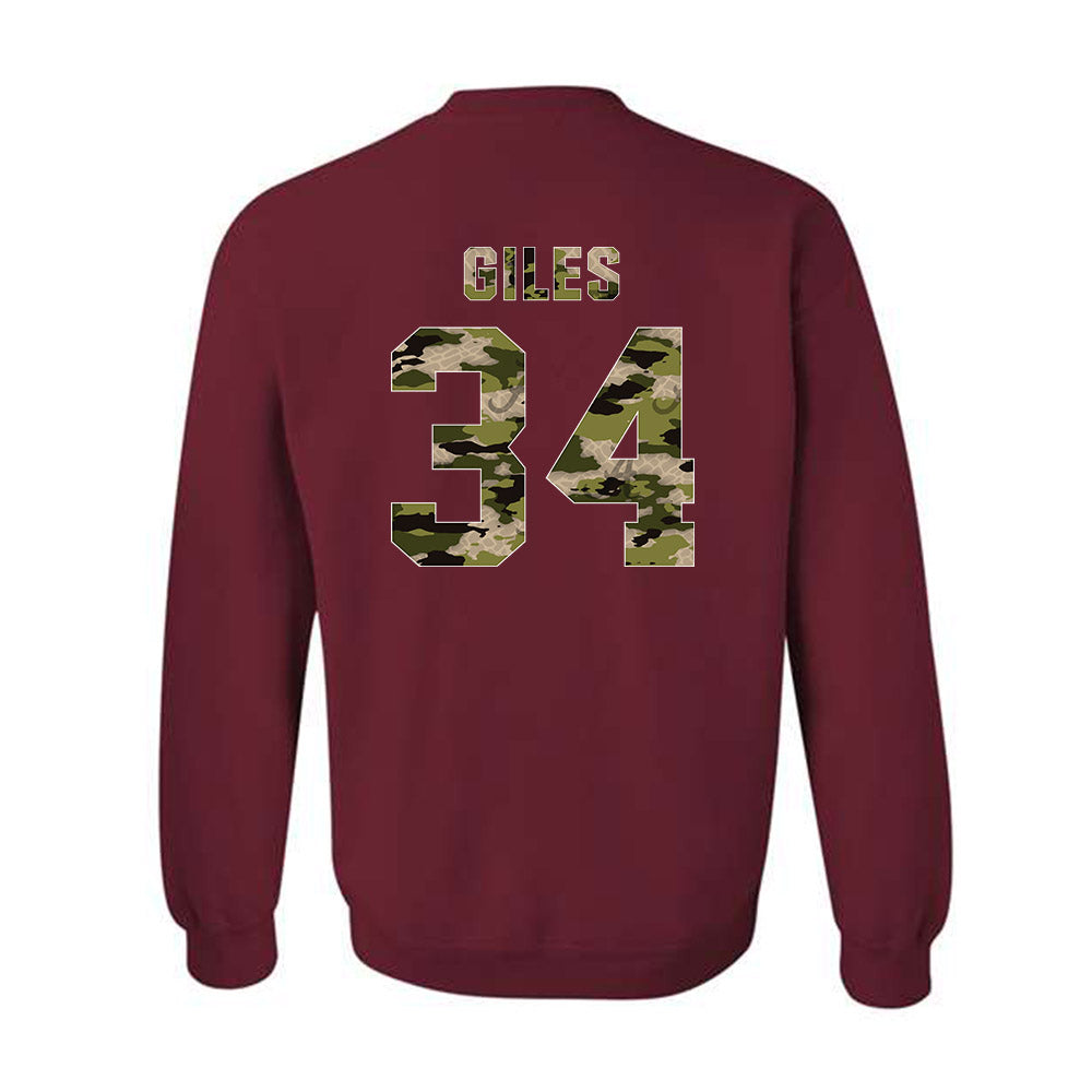 Alabama - NCAA Softball : Marlie Giles - Tusk Camo Script A Crewneck Sweatshirt-1