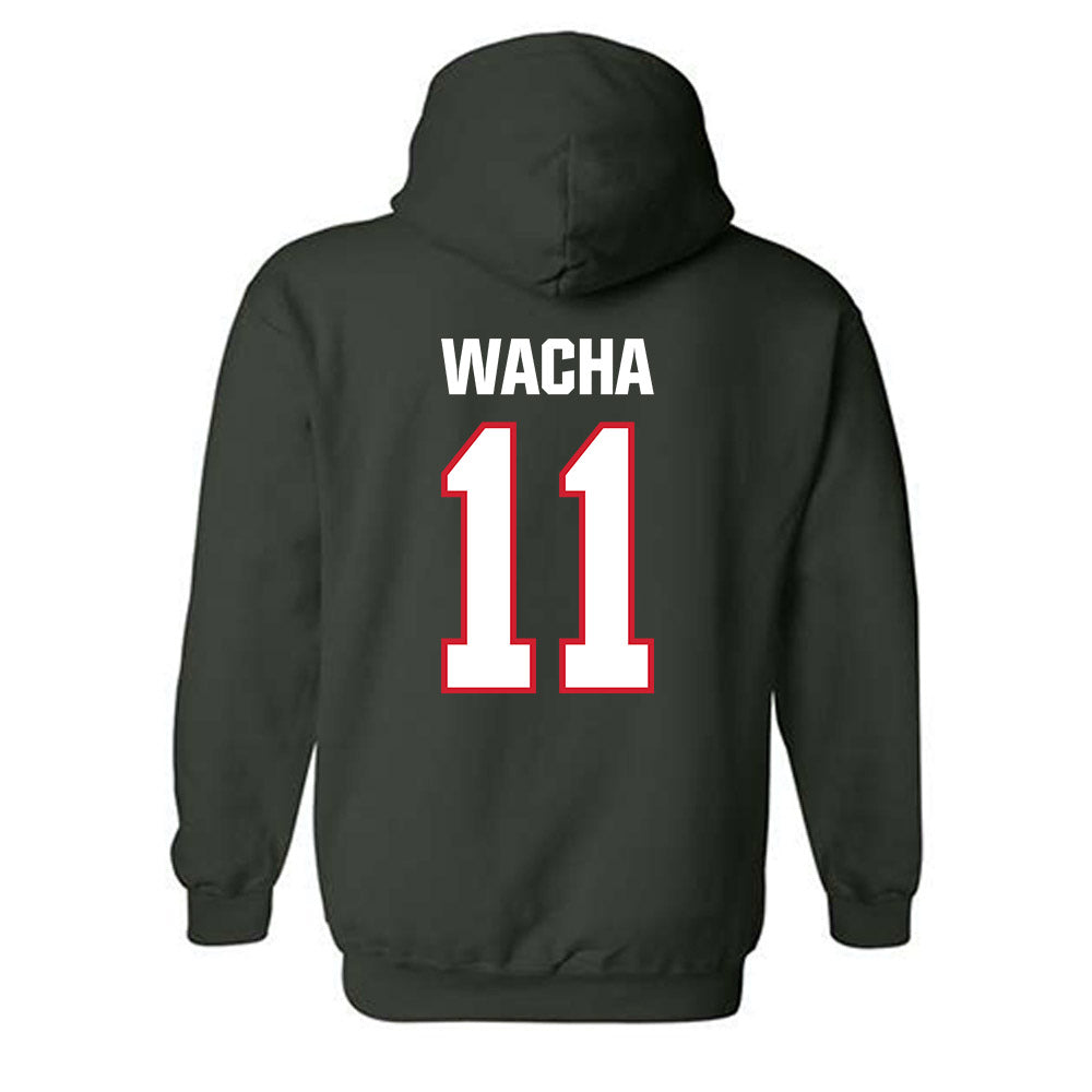Minot State - NCAA Women's Basketball : Ashley Wacha - Classic Shersey Hooded Sweatshirt-1