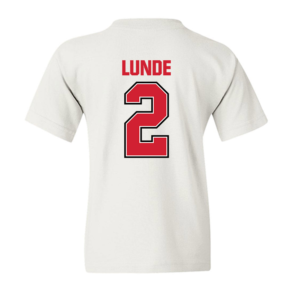 Minot State - NCAA Women's Basketball : Avery Lunde - Youth T-Shirt-1