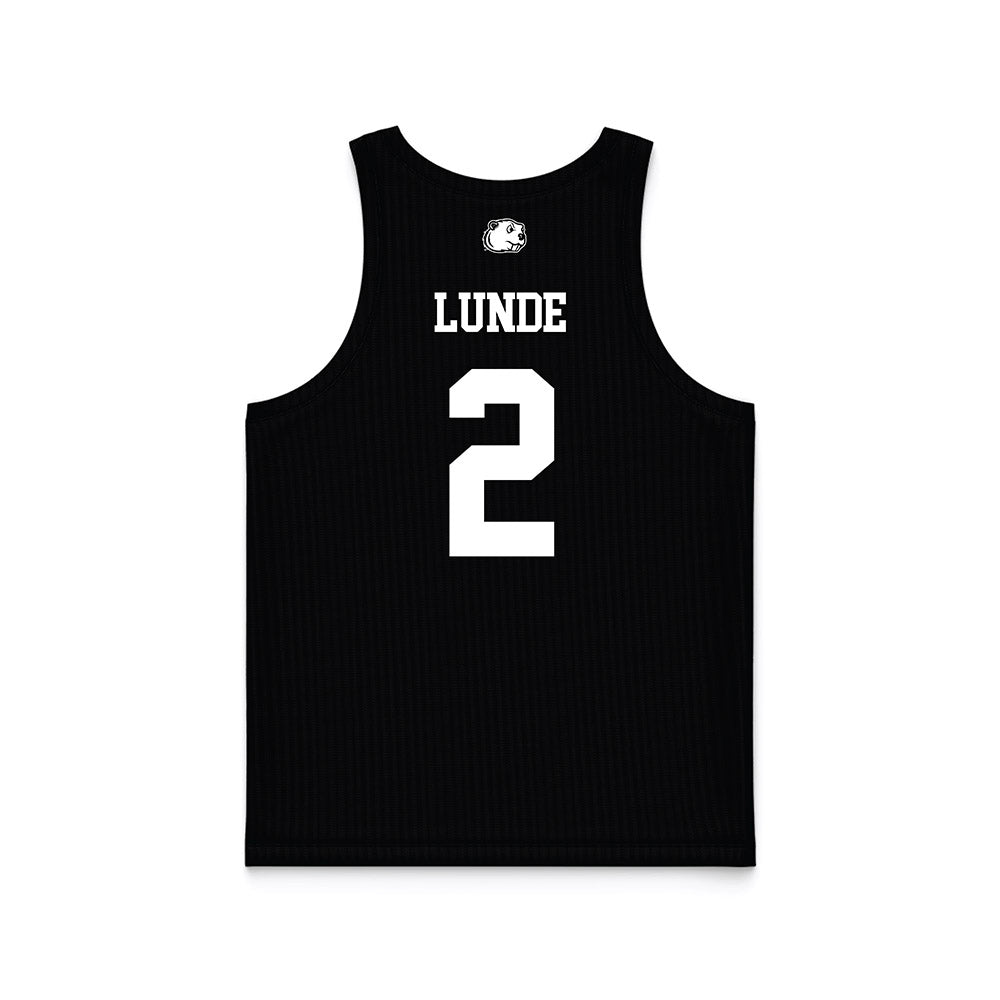 Minot State - NCAA Women's Basketball : Avery Lunde - Black Basketball Jersey-1