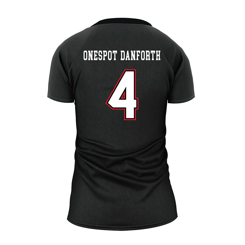 Minot State - NCAA Women's Volleyball : Katelyn Onespot-Danforth - Black Volleyball Jersey-1
