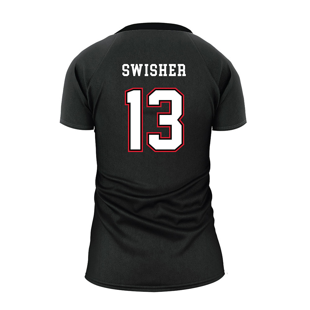 Minot State - NCAA Women's Volleyball : Emma Swisher - Black Volleyball Jersey-1