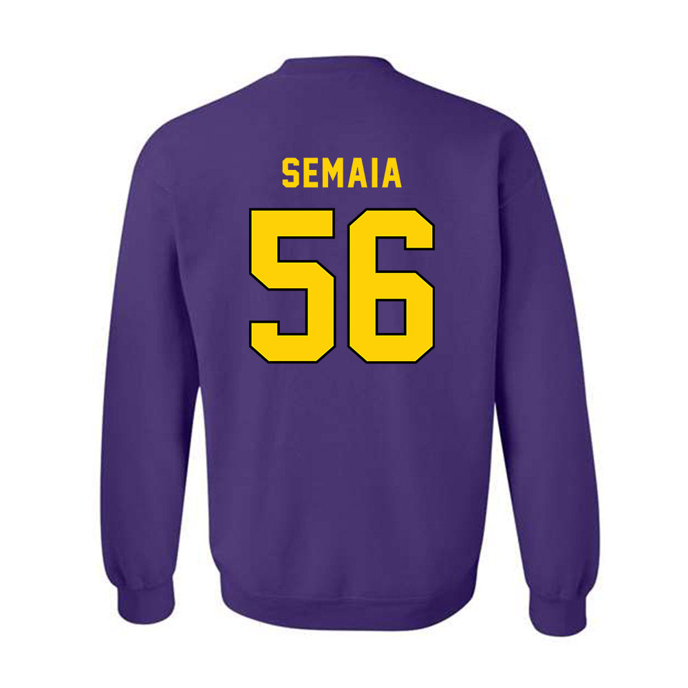East Carolina - NCAA Football : Leivi Semaia - Classic Shersey Crewneck Sweatshirt-1