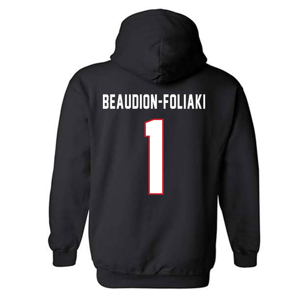 Northeastern - NCAA Women's Basketball : Kailee Beaudion-Foliaki - Classic Shersey Hooded Sweatshirt-1