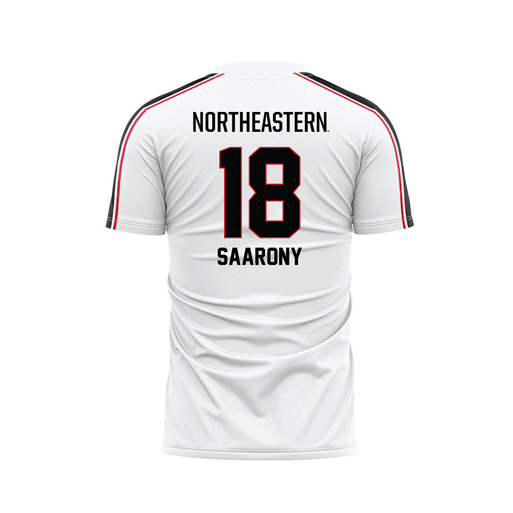 Northeastern - NCAA Men's Soccer : Shai Saarony - White Soccer Jersey-1