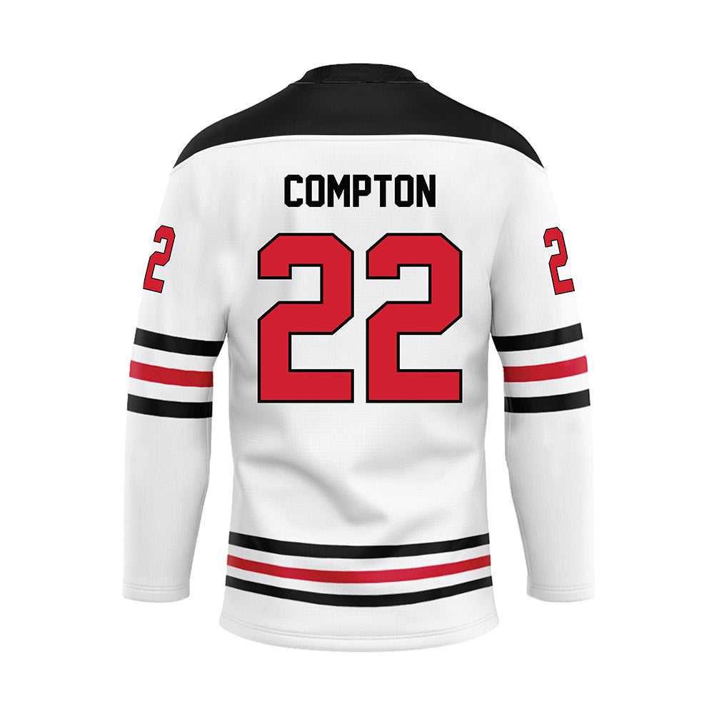 Northeastern - NCAA Women's Ice Hockey : Peyton Compton - White Hockey Jersey-1