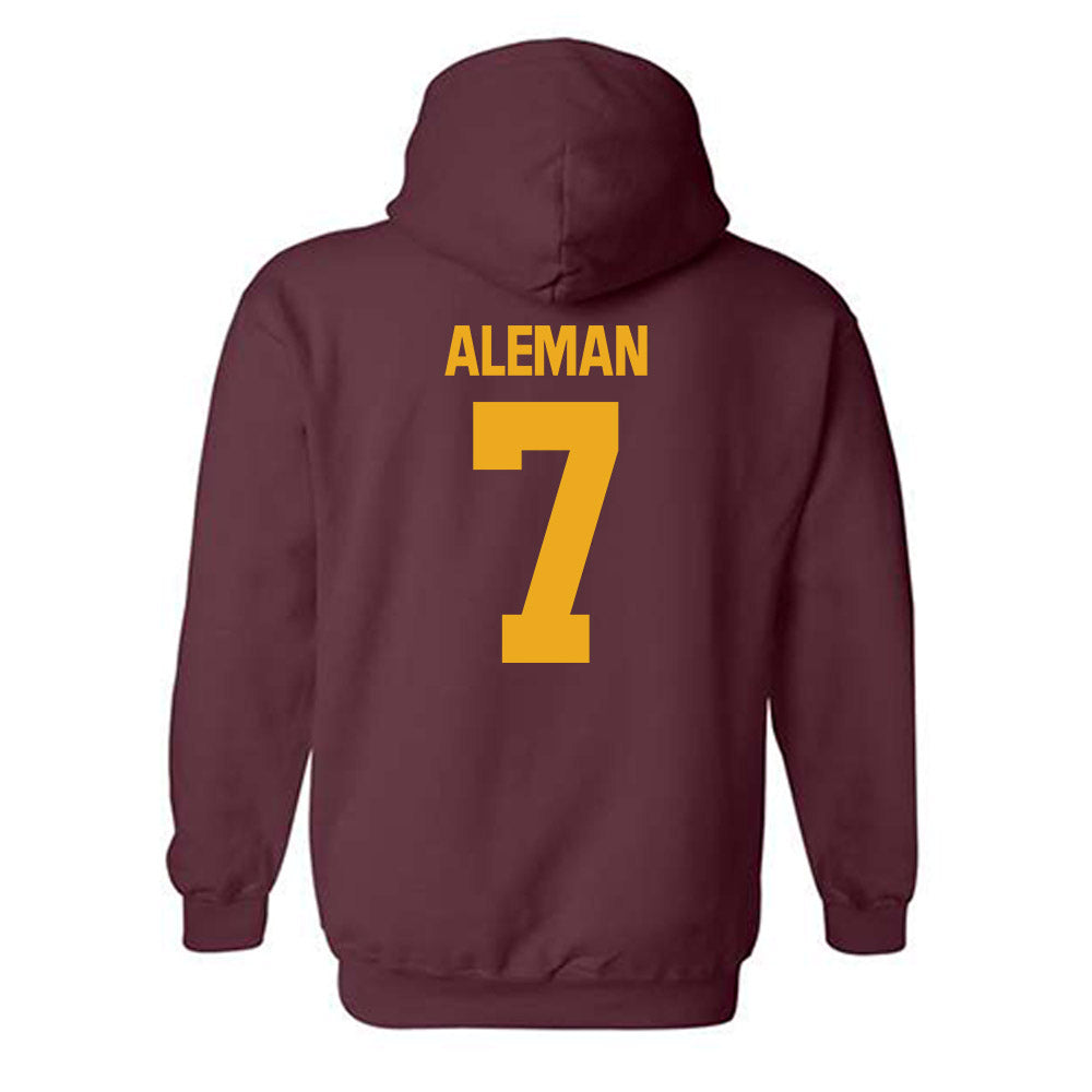 ULM - NCAA Baseball : Angelo Aleman - Classic Shersey Hooded Sweatshirt-1