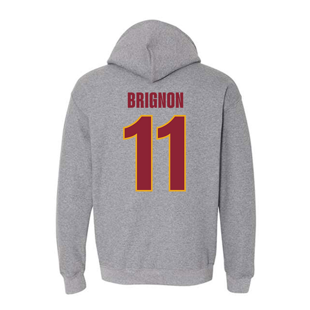 ULM - NCAA Baseball : Major Brignon - Classic Shersey Hooded Sweatshirt-1