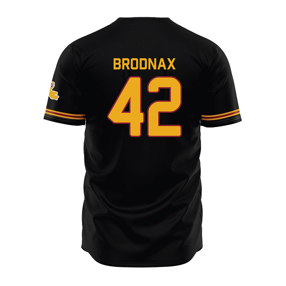ULM - NCAA Baseball : Adam Brodnax - Black Jersey-1