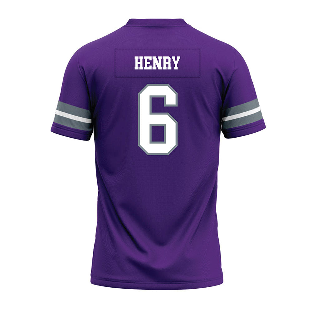 Central Arkansas - NCAA Football : Malachi Henry - Purple Premium Football Jersey-1