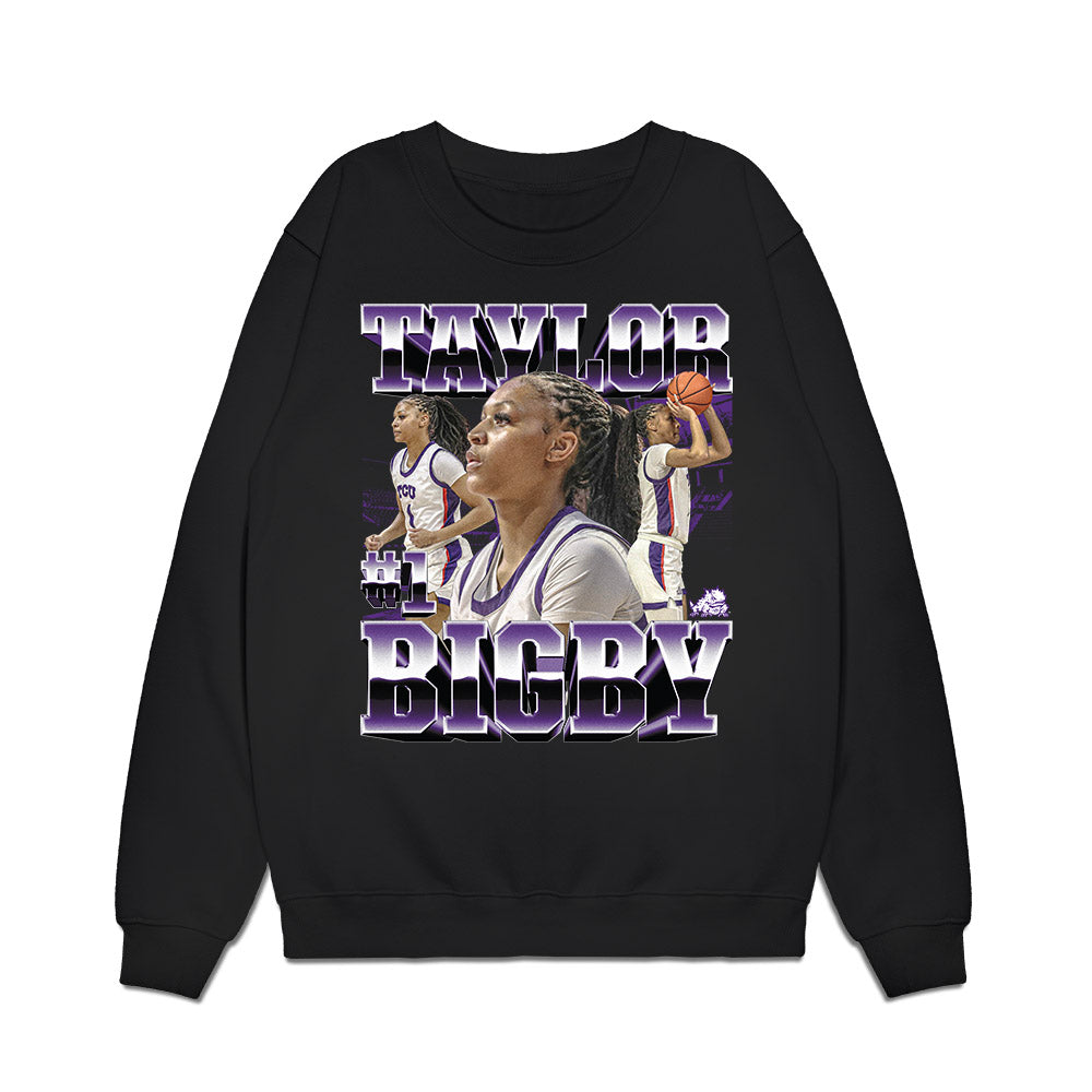 TCU - NCAA Women's Basketball : Taylor Bigby - Collage Premium Crewneck Sweatshirt-0