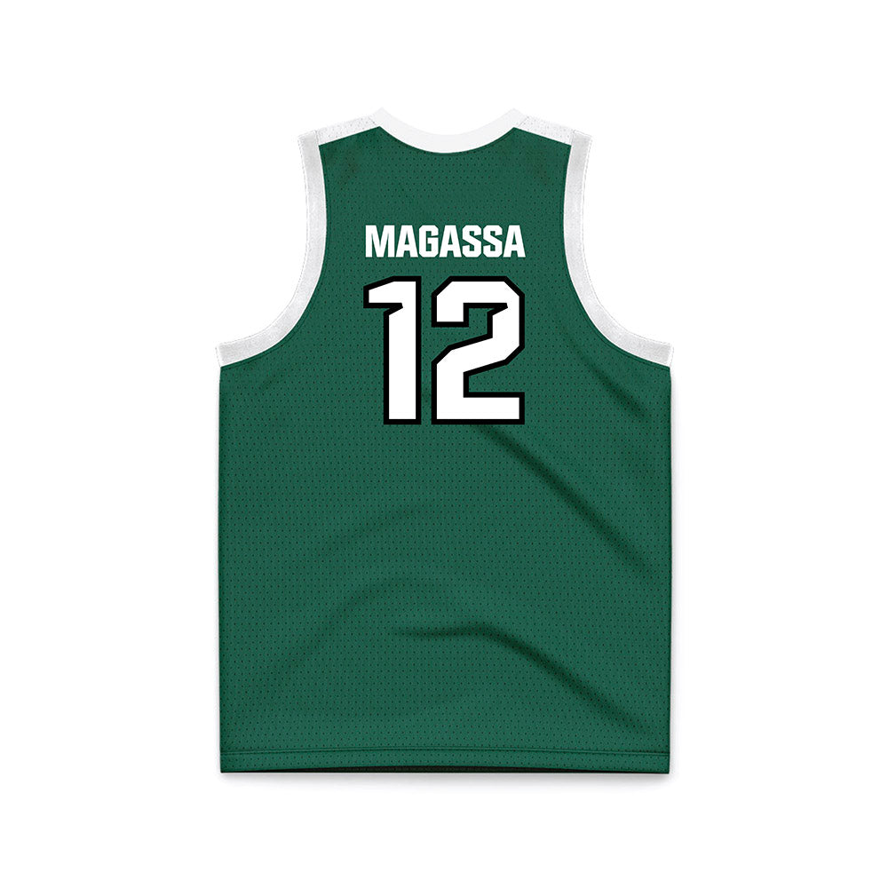 Cleveland State - NCAA Women's Basketball : Ayisse Magassa - Green Basketball Jersey-1