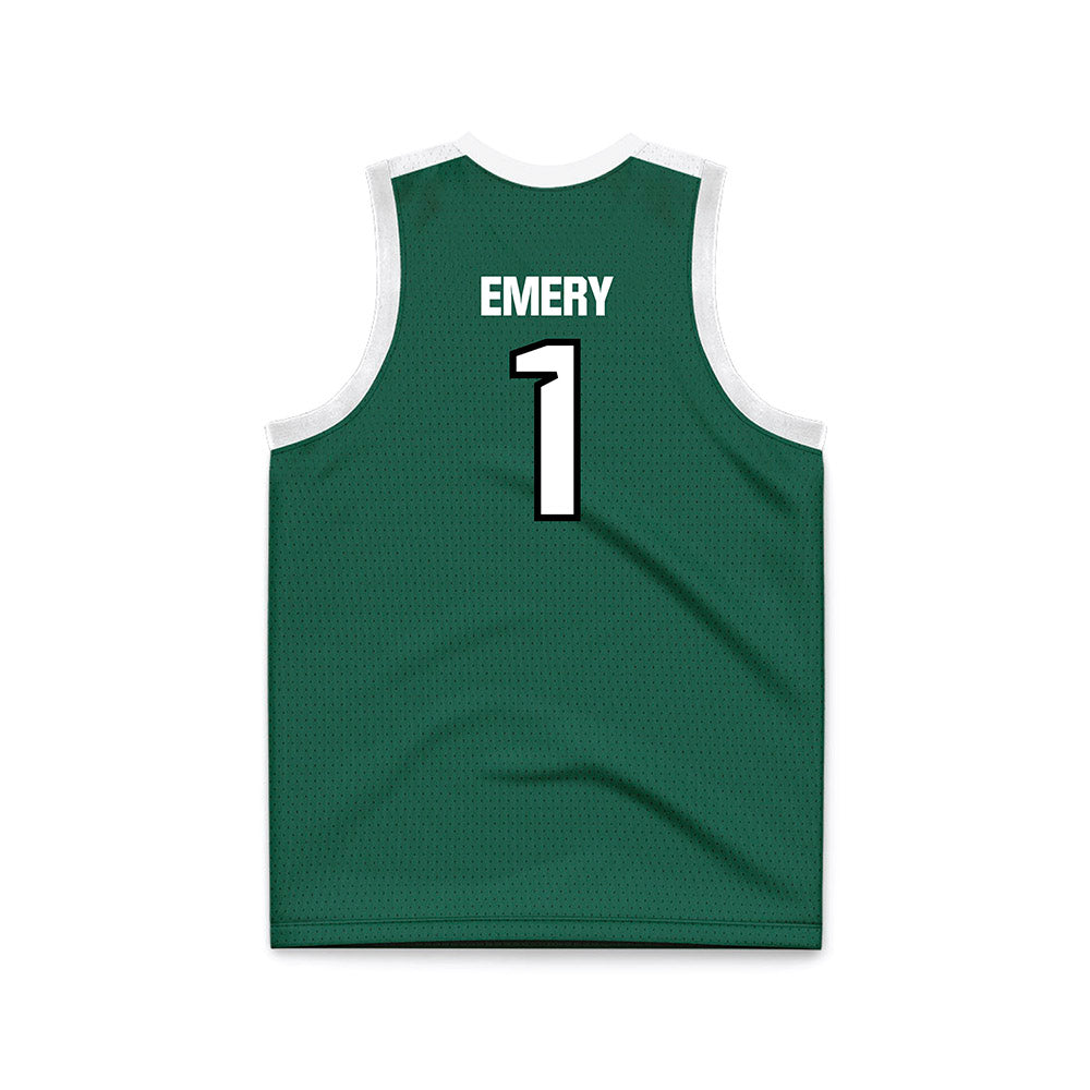 Cleveland State - NCAA Men's Basketball : Ice Emery - Green Basketball Jersey-1