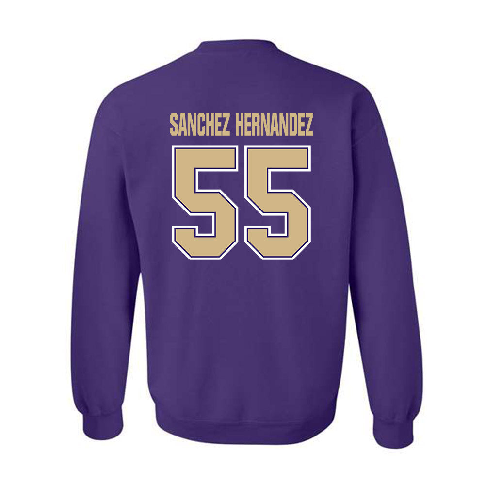Washington - NCAA Football : Victor Sanchez Hernandez - Classic Shersey Crewneck Sweatshirt-1