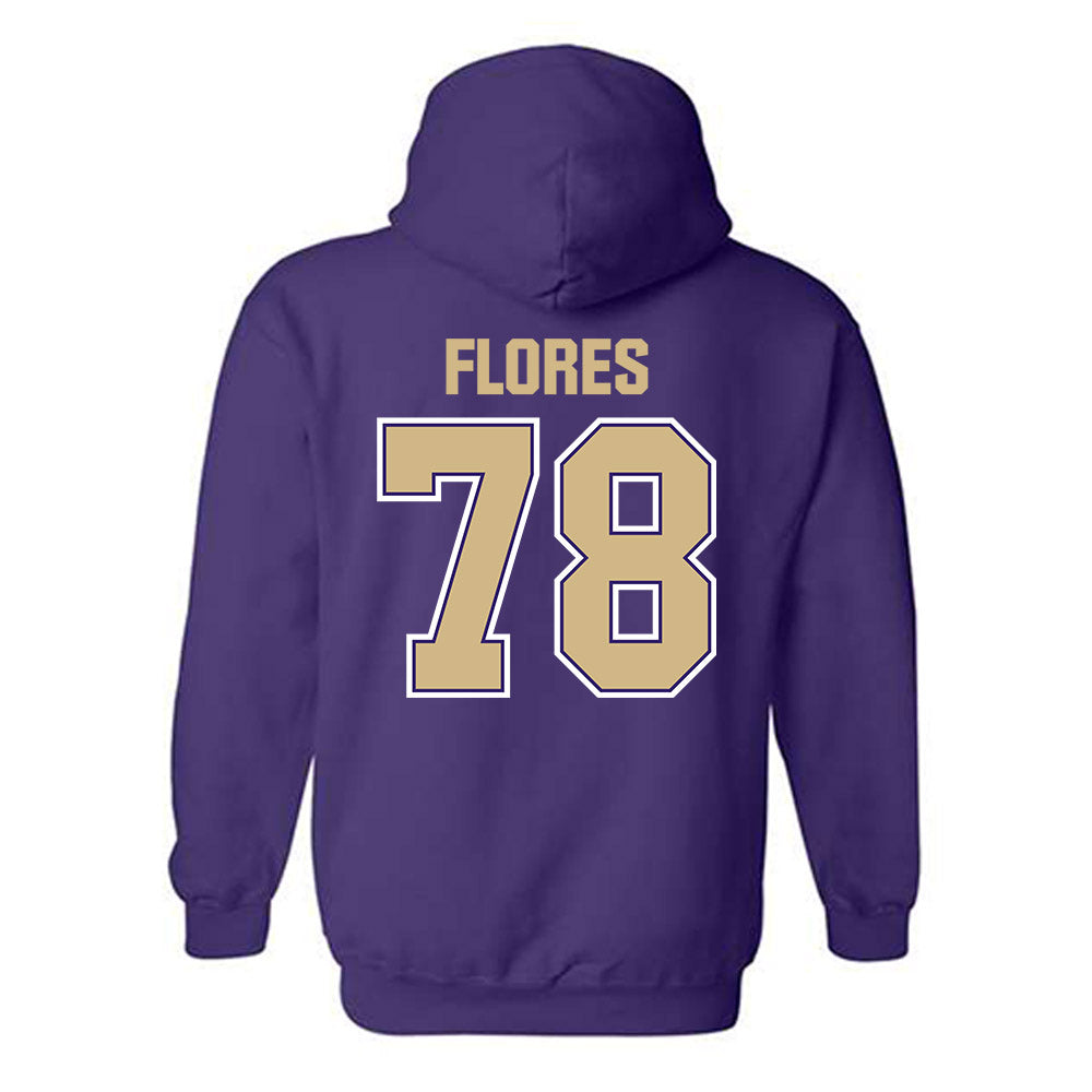 Washington - NCAA Football : Jake Flores - Classic Shersey Hooded Sweatshirt-1