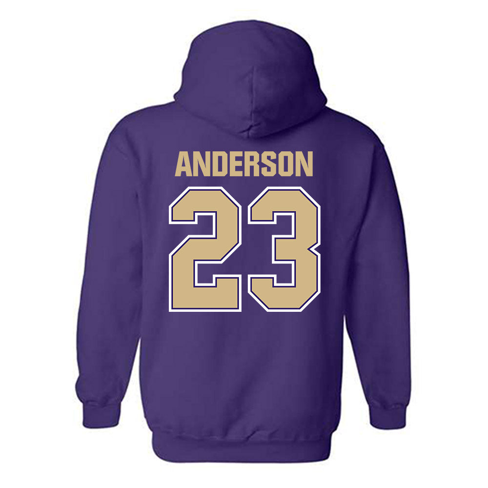 Washington - NCAA Women's Basketball : Olivia Anderson - Classic Shersey Hooded Sweatshirt-1