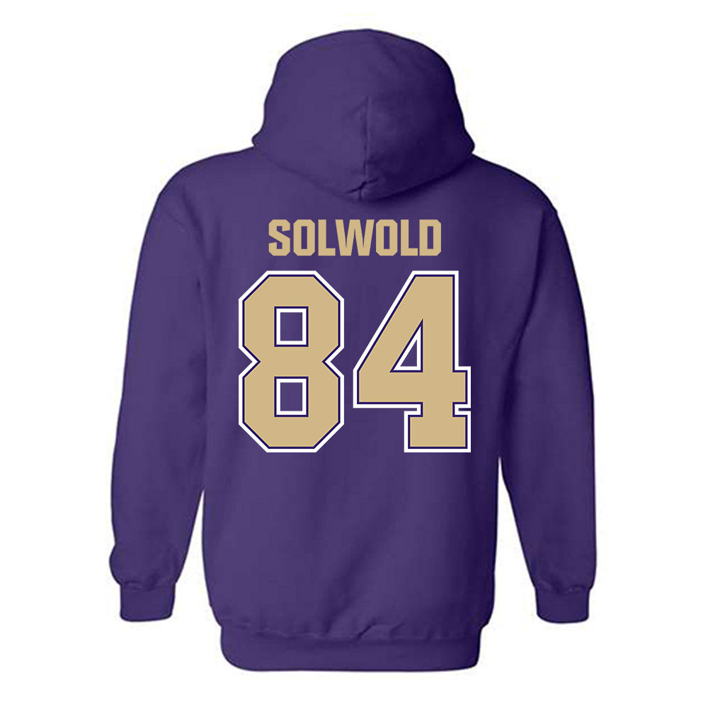 Washington - NCAA Football : Hunter Solwold - Classic Shersey Hooded Sweatshirt-1