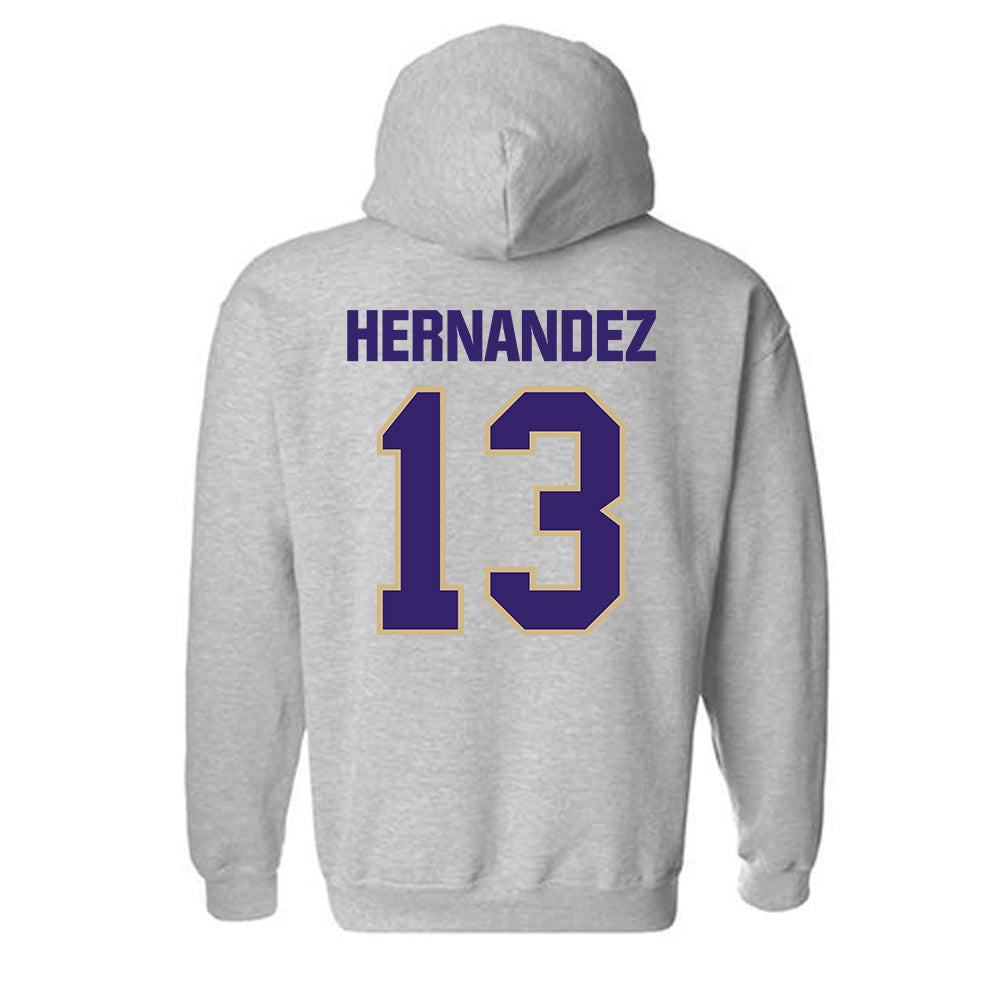 Washington - NCAA Men's Soccer : Kevin Hernandez - Classic Shersey Hooded Sweatshirt-1