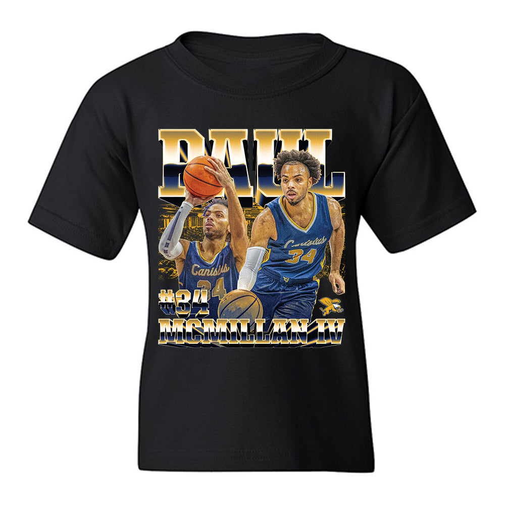 Canisius - NCAA Men's Basketball : Paul Mcmillan IV - Player Collage Youth T-Shirt-0