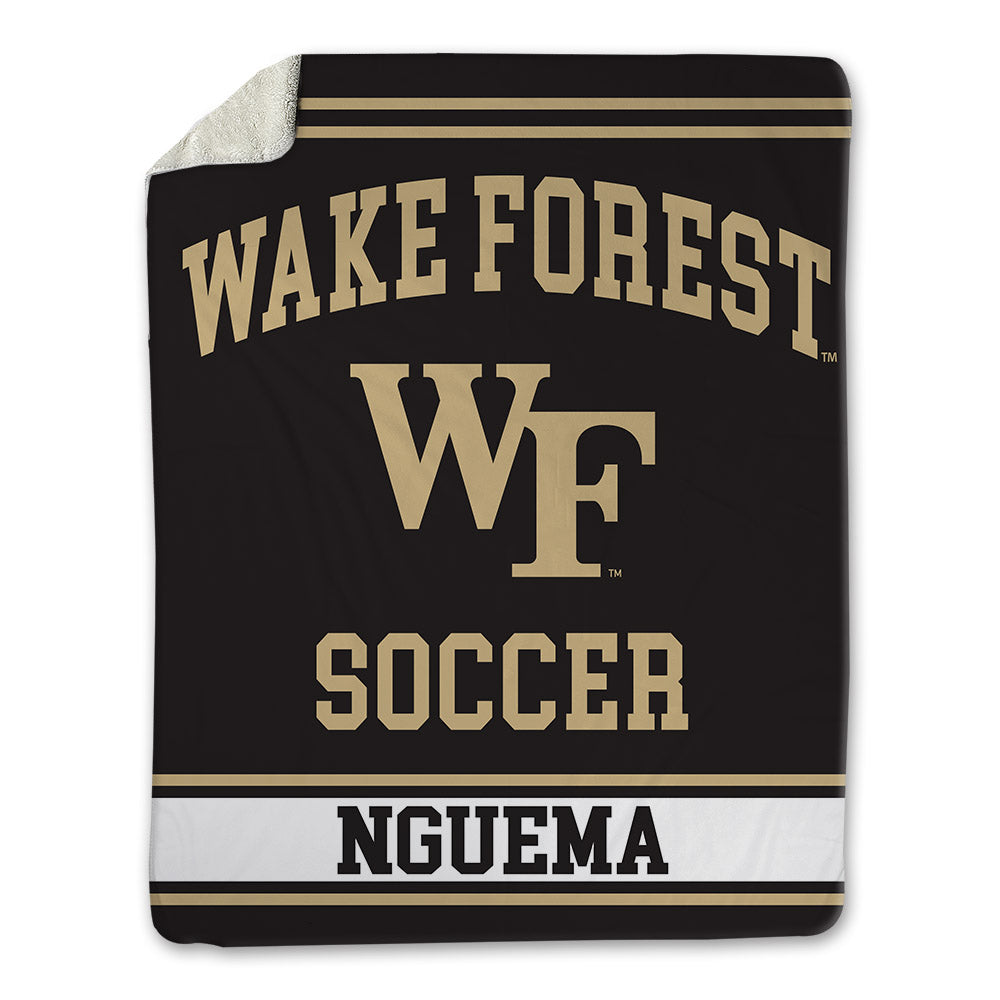 Wake Forest - NCAA Men's Soccer : David Nguema - Blanket-0