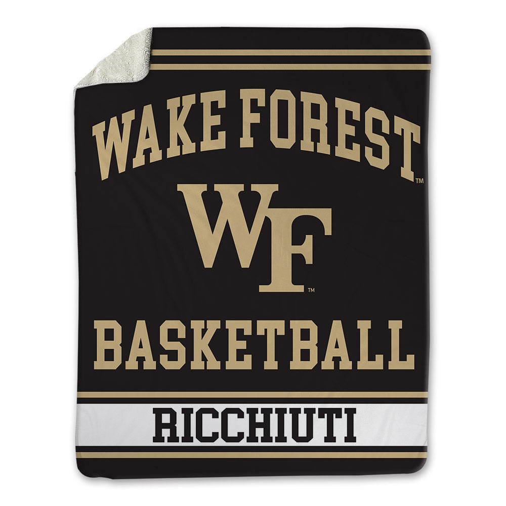 Wake Forest - NCAA Men's Basketball : Vincent Ricchiuti - Blanket-0