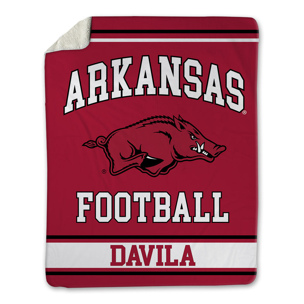 Arkansas - NCAA Football : Keshawn Davila - Blanket-0