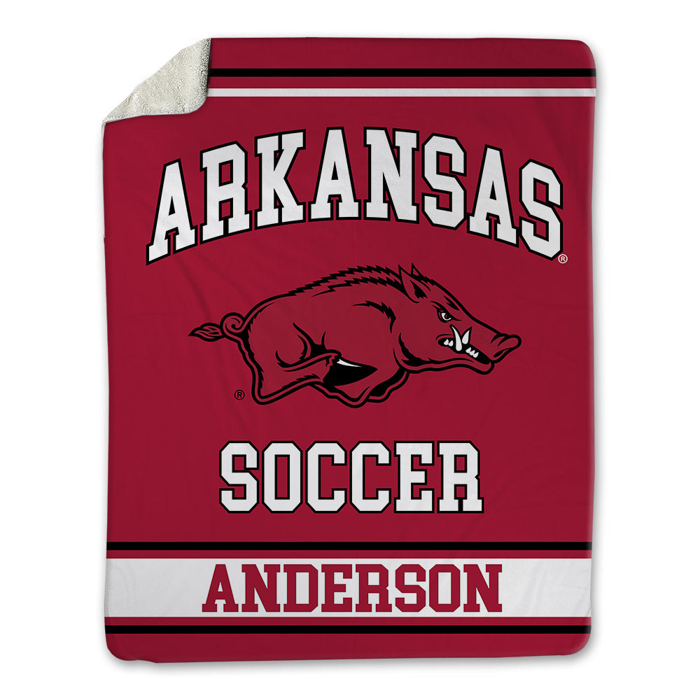 Arkansas - NCAA Women's Soccer : Dejionee Anderson - Blanket-0