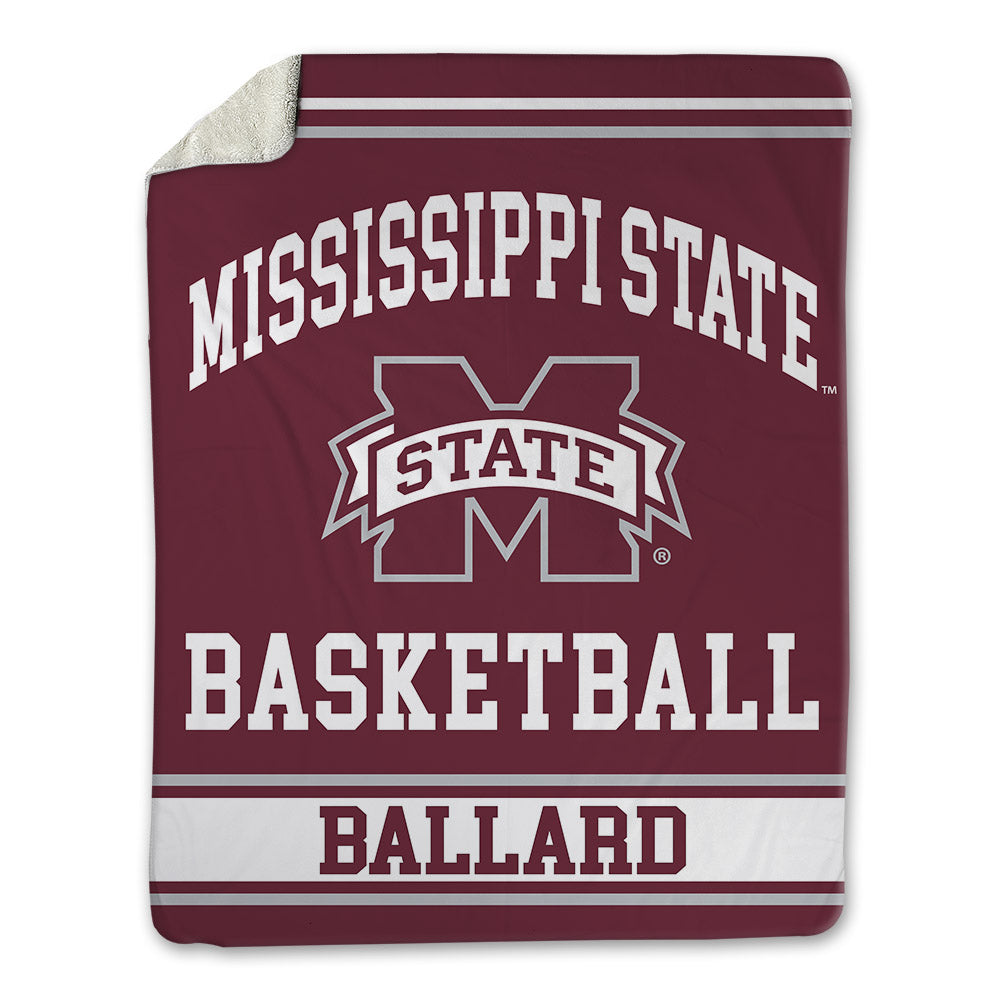 Mississippi State - NCAA Men's Basketball : Quincy Ballard - Blanket-0
