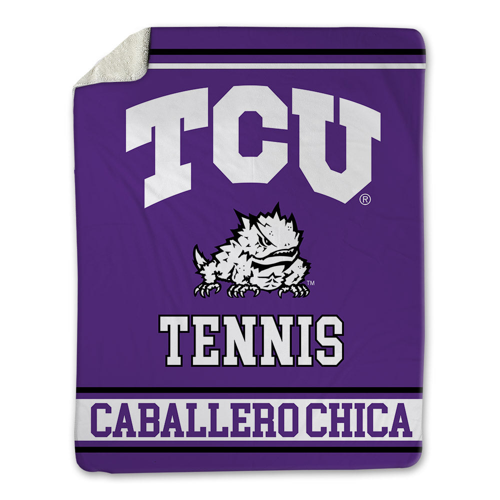 TCU - NCAA Women's Tennis : Raquel Caballero Chica - Blanket-0