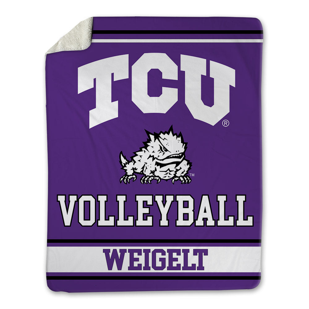 TCU - NCAA Women's Volleyball : Riley Weigelt - Blanket-0