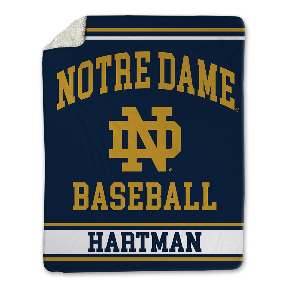 Notre Dame - NCAA Baseball : Trent Hartman - Blanket-0