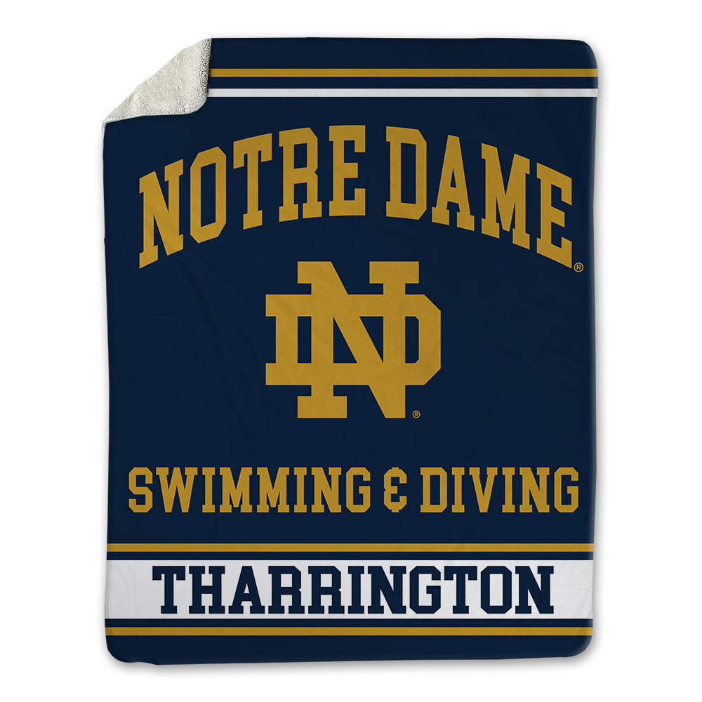 Notre Dame - NCAA Men's Swimming & Diving : Owen Tharrington - Blanket-0