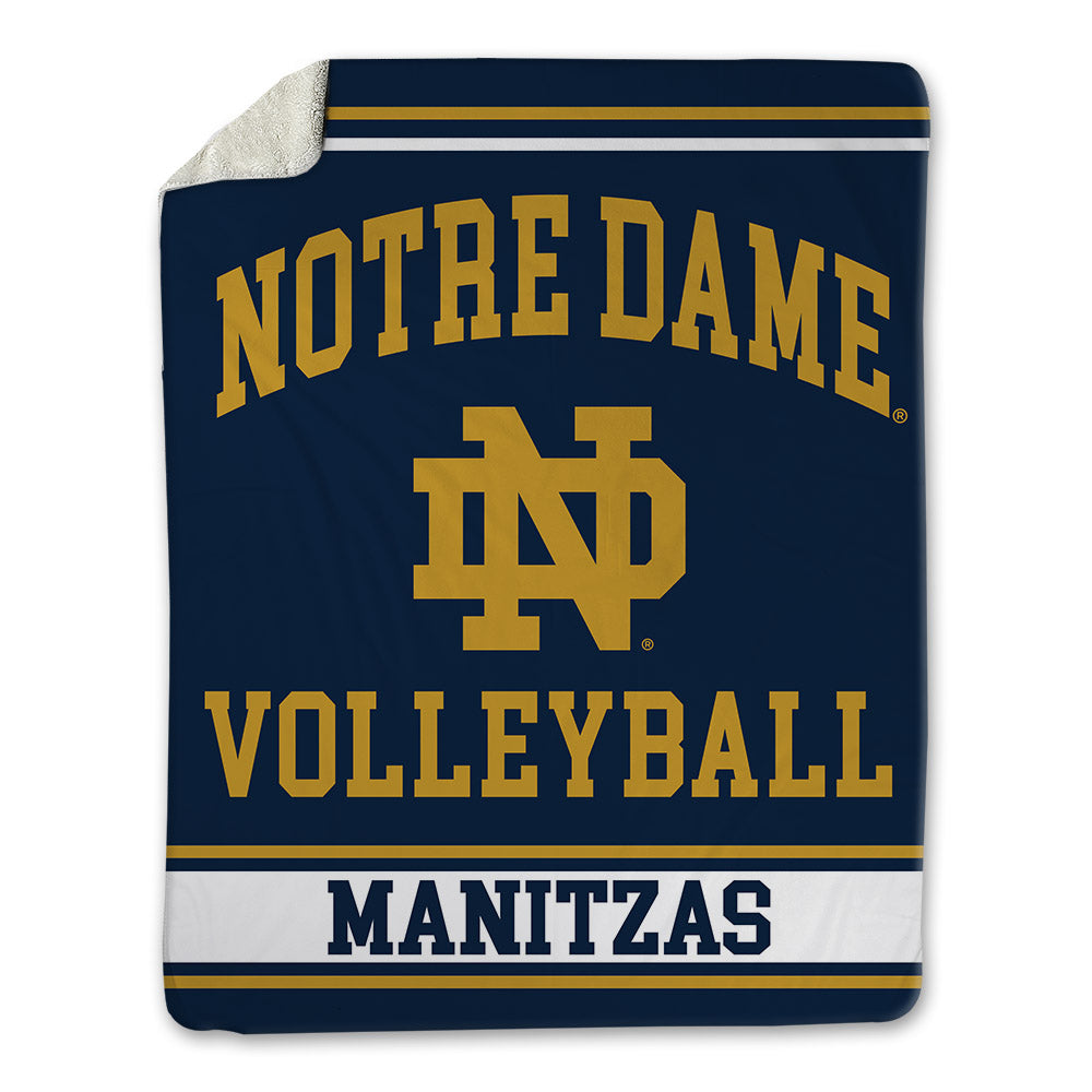 Notre Dame - NCAA Women's Volleyball : alyssa manitzas - Blanket-0