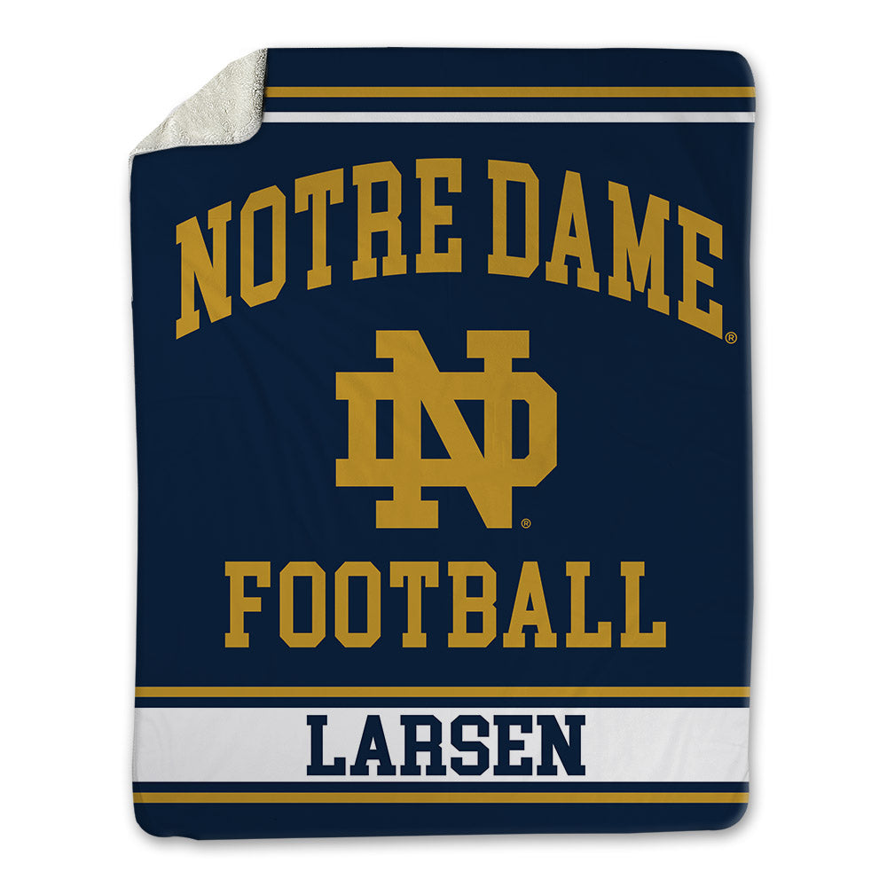 Notre Dame - NCAA Football : Jack Larsen - Blanket-0