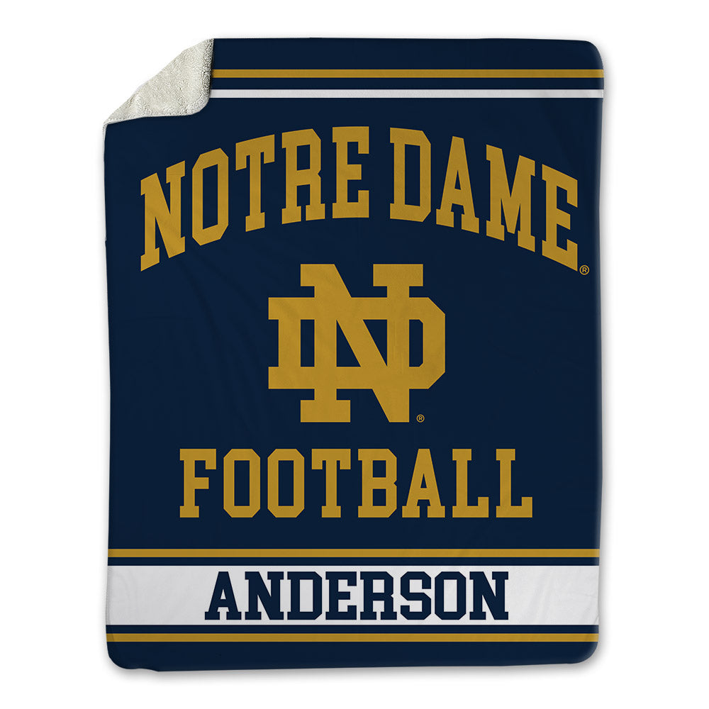 Notre Dame - NCAA Football : Max Anderson - Blanket-0