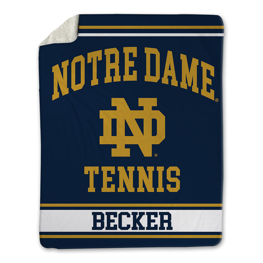 Notre Dame - NCAA Men's Tennis : Noah Becker - Blanket-0