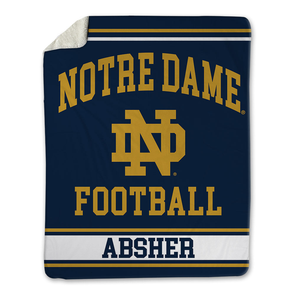 Notre Dame - NCAA Football : Sullivan Absher - Blanket-0