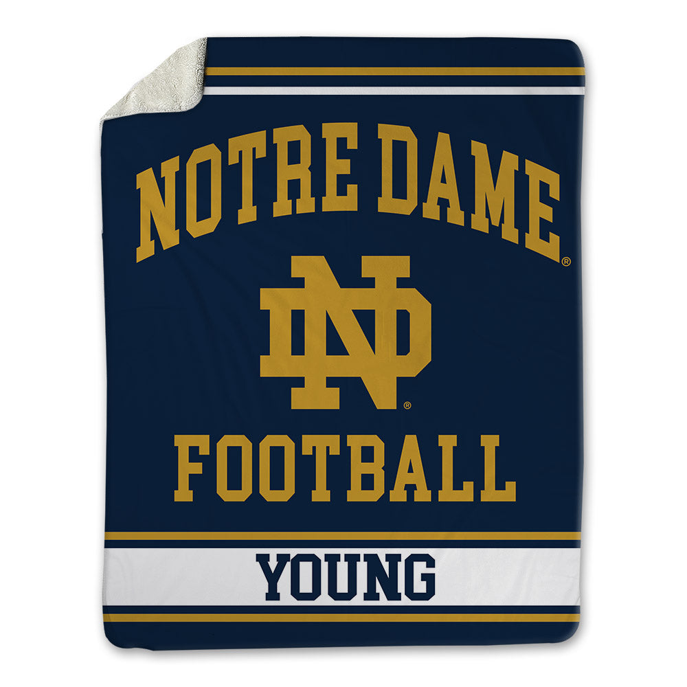 Notre Dame - NCAA Football : Kedren Young - Blanket-0