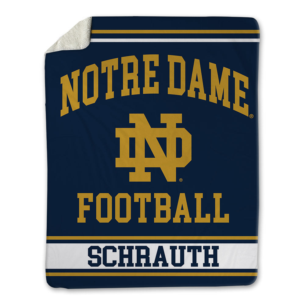 Notre Dame - NCAA Football : Billy Schrauth - Blanket-0