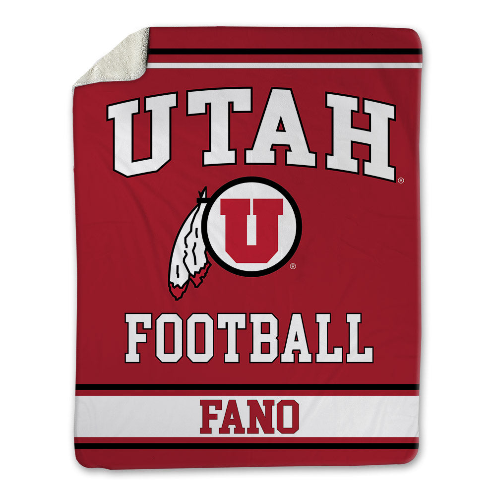 Utah - NCAA Football : Logan Fano - Blanket-0