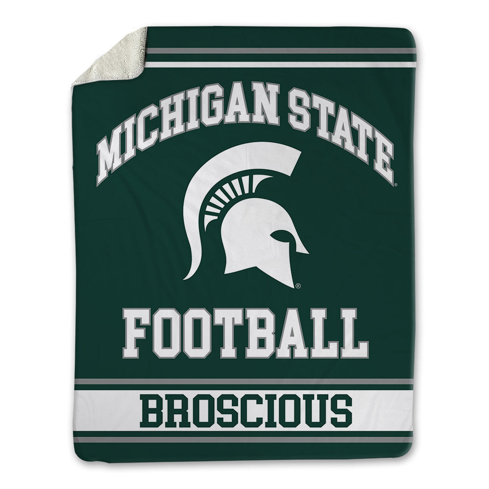 Michigan State - NCAA Football : Gavin Broscious - Blanket-0