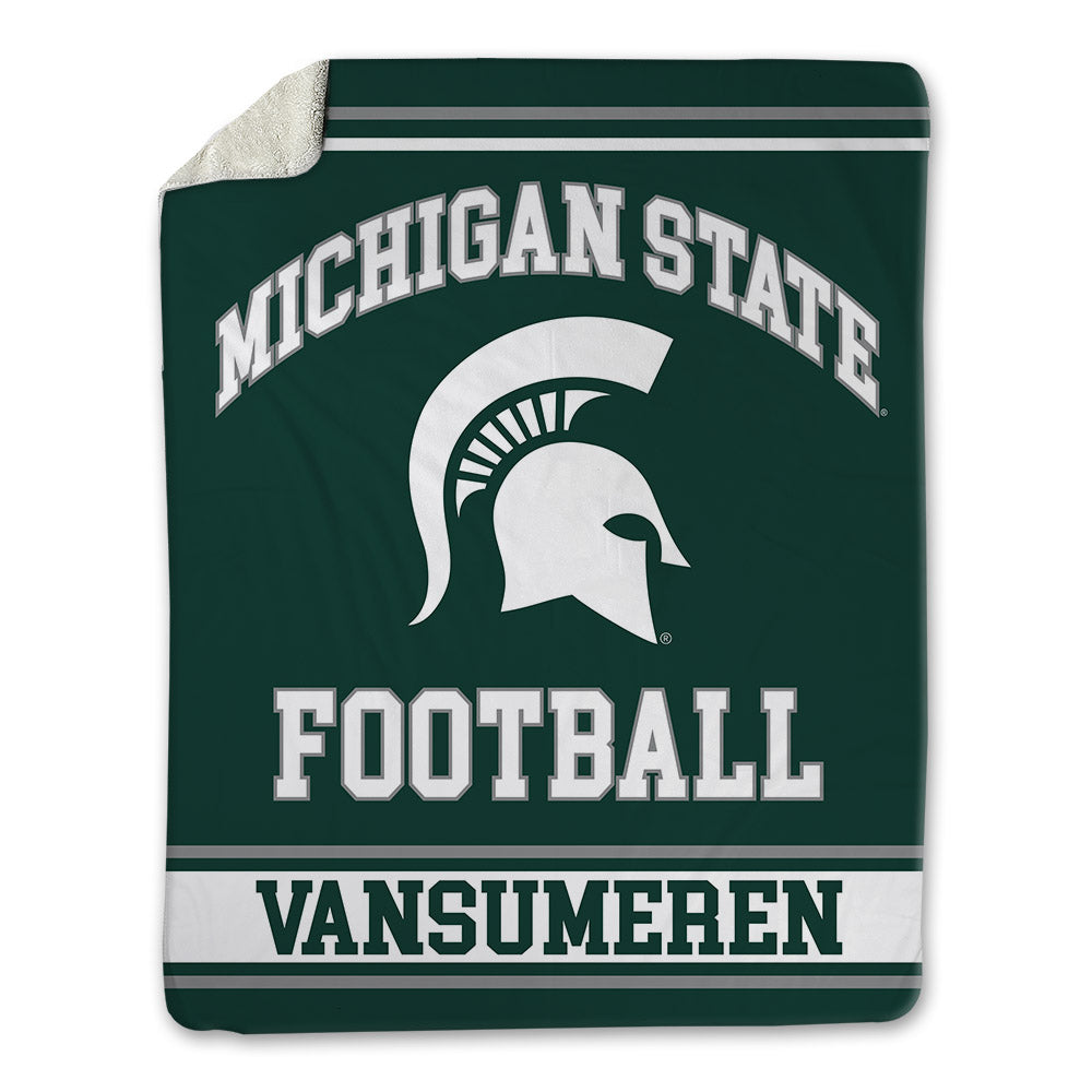 Michigan State - NCAA Football : Alex Vansumeren - Blanket-0