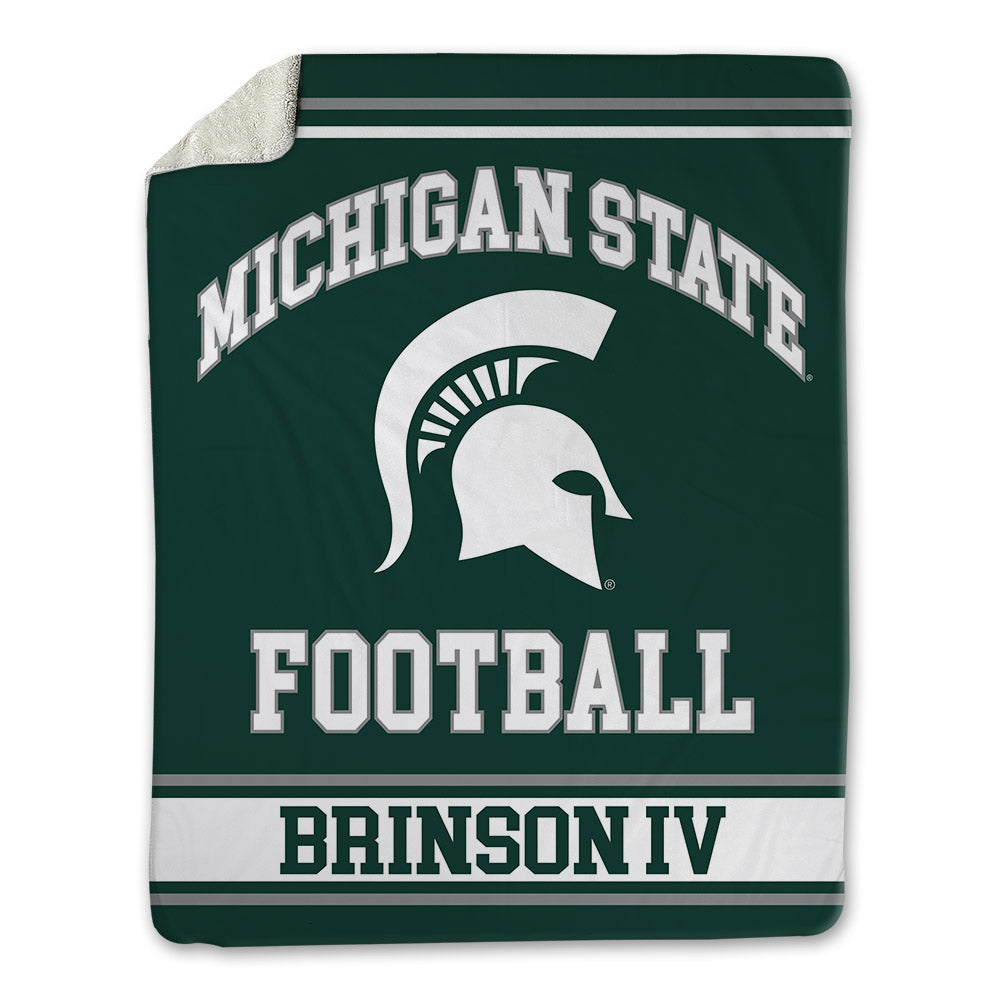 Michigan State - NCAA Football : Andrew Brinson IV - Blanket-0