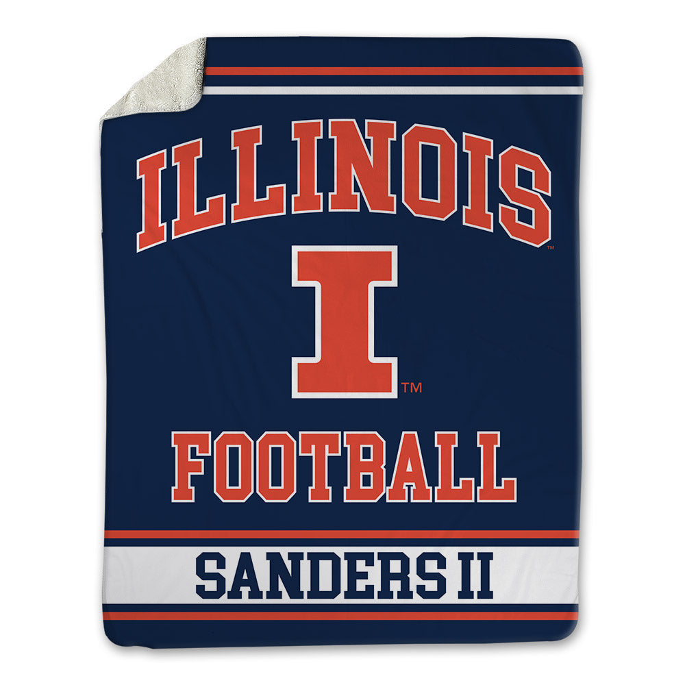 Illinois - NCAA Football : Mario Sanders II - Blanket-0