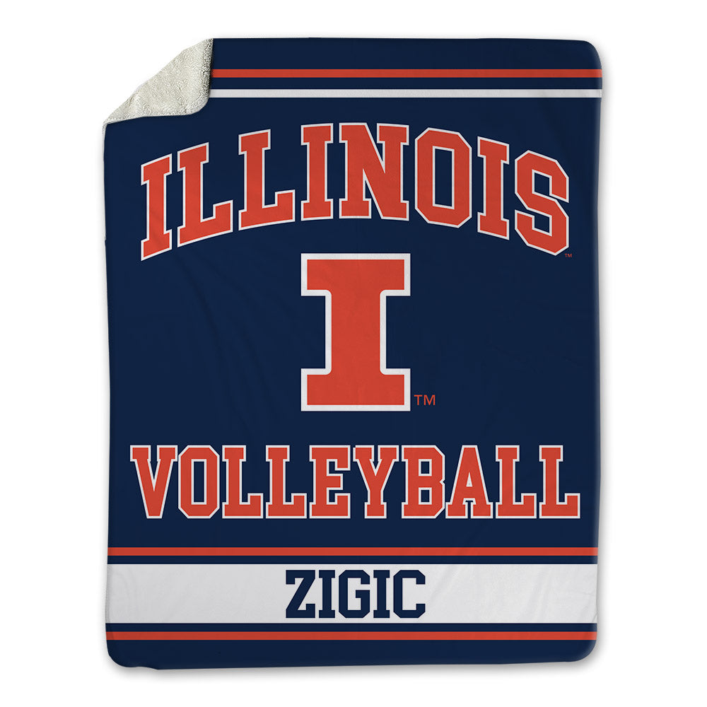 Illinois - NCAA Women's Volleyball : Lara Zigic - Blanket-0