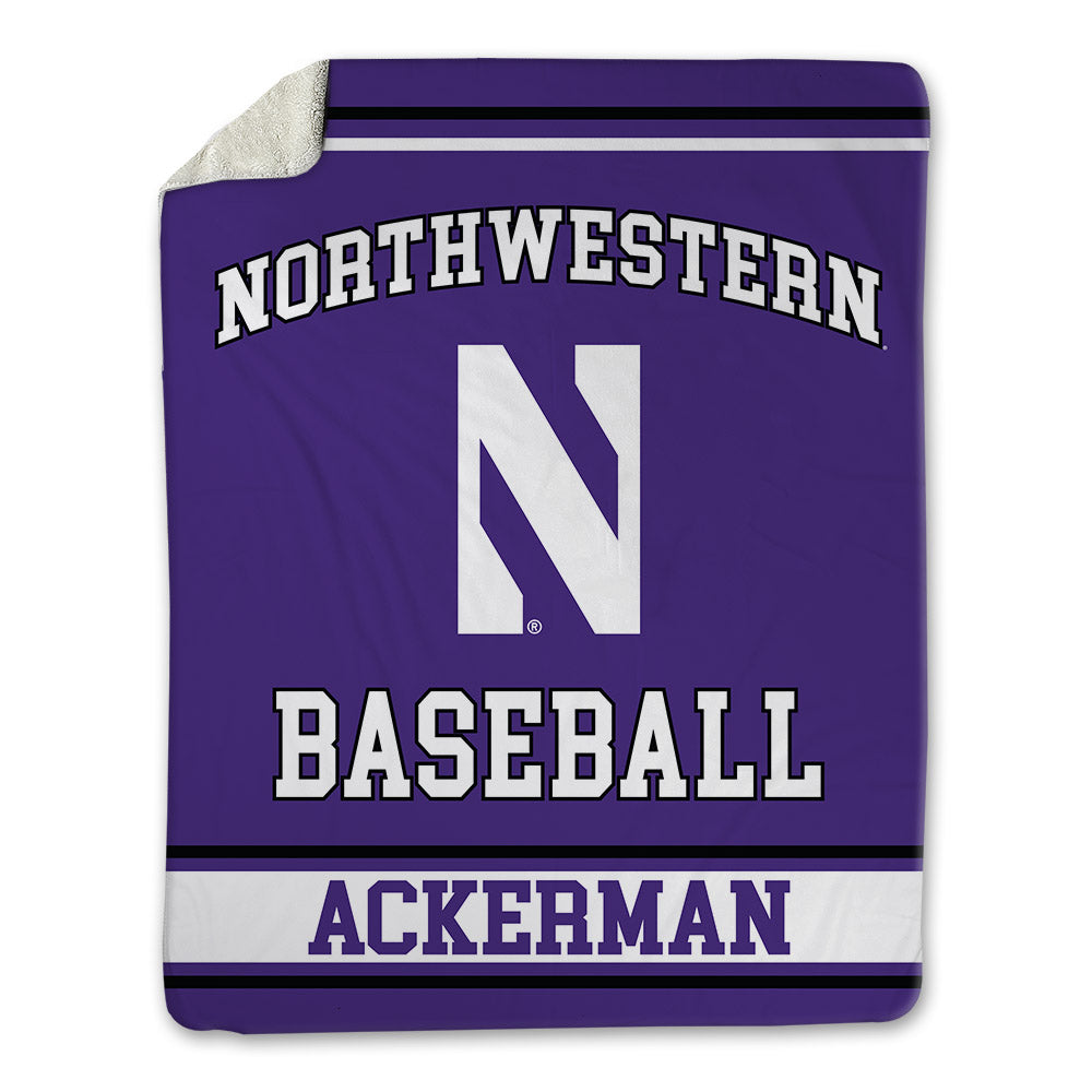 Northwestern - NCAA Baseball : Riley Ackerman - Blanket-0