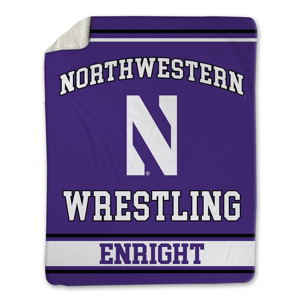 Northwestern - NCAA Wrestling : Eddie Enright - Blanket-0