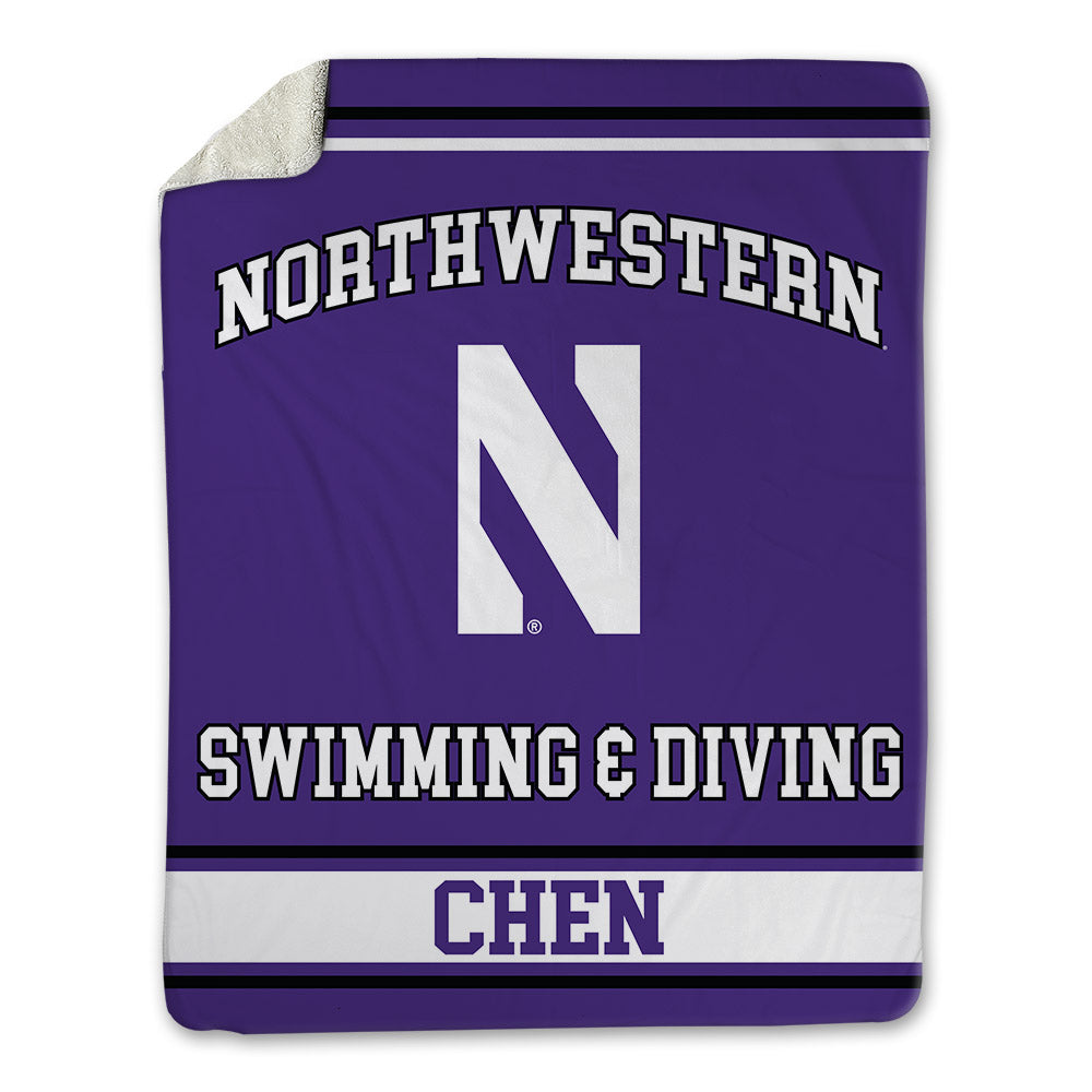 Northwestern - NCAA Women's Swimming & Diving : Isabella Chen - Blanket-0