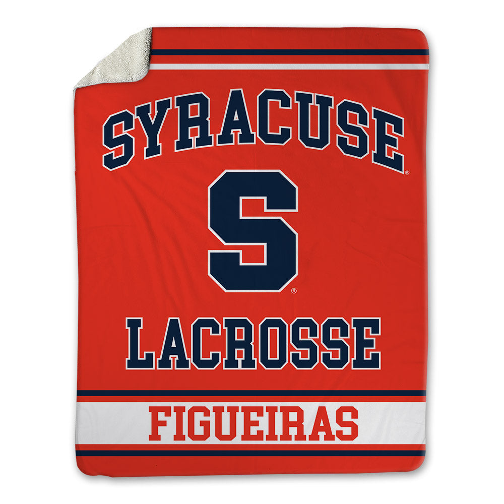 Syracuse - NCAA Men's Lacrosse : Riley Figueiras - Blanket-0