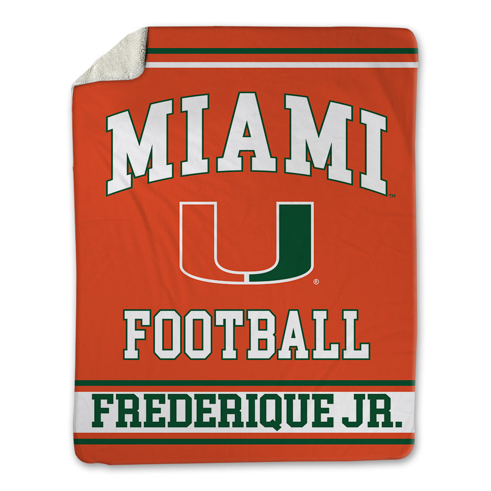 Miami - NCAA Football : OJ Frederique Jr. - Blanket-0